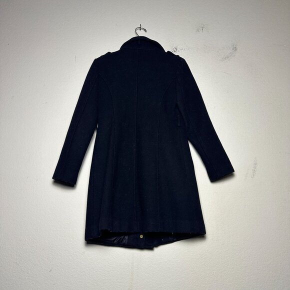 Michael Kors Wool Blend Coat Jacket Women 2P Black Full Zip Outerwear Fall Gold - Picture 2 of 16